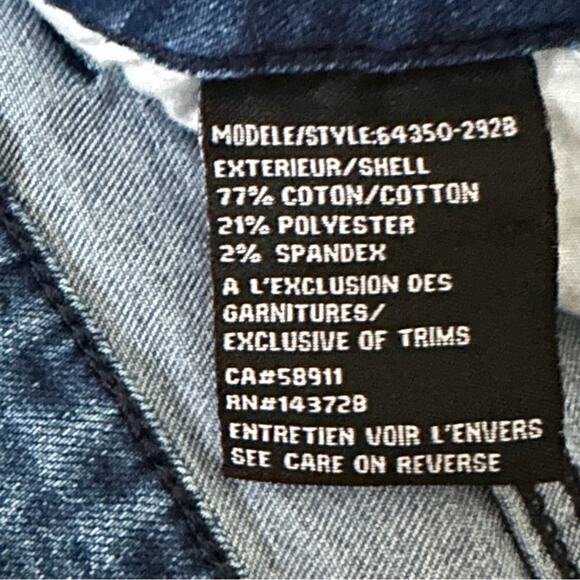 Tribal Jeans Distressed Stretch Raw Hem Side Red Stripe Ankle Jeans Size 12 - Picture 10 of 13